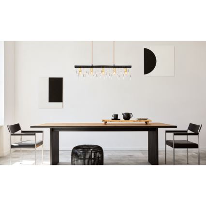 Globo 15532-5HB - Lustre suspenso por cabo KIRA 5xE14/40W/230V preto