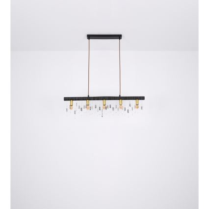 Globo 15532-5HB - Lustre suspenso por cabo KIRA 5xE14/40W/230V preto