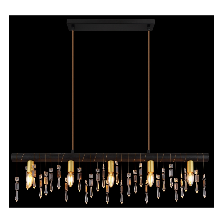 Globo 15532-5HB - Lustre suspenso por cabo KIRA 5xE14/40W/230V preto