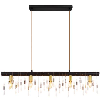 Globo 15532-5HB - Lustre suspenso por cabo KIRA 5xE14/40W/230V preto