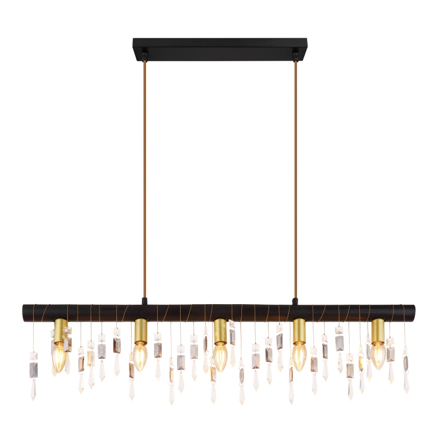 Globo 15532-5HB - Lustre suspenso por cabo KIRA 5xE14/40W/230V preto