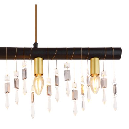 Globo 15532-5HB - Lustre suspenso por cabo KIRA 5xE14/40W/230V preto