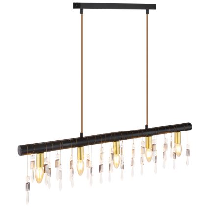 Globo 15532-5HB - Lustre suspenso por cabo KIRA 5xE14/40W/230V preto