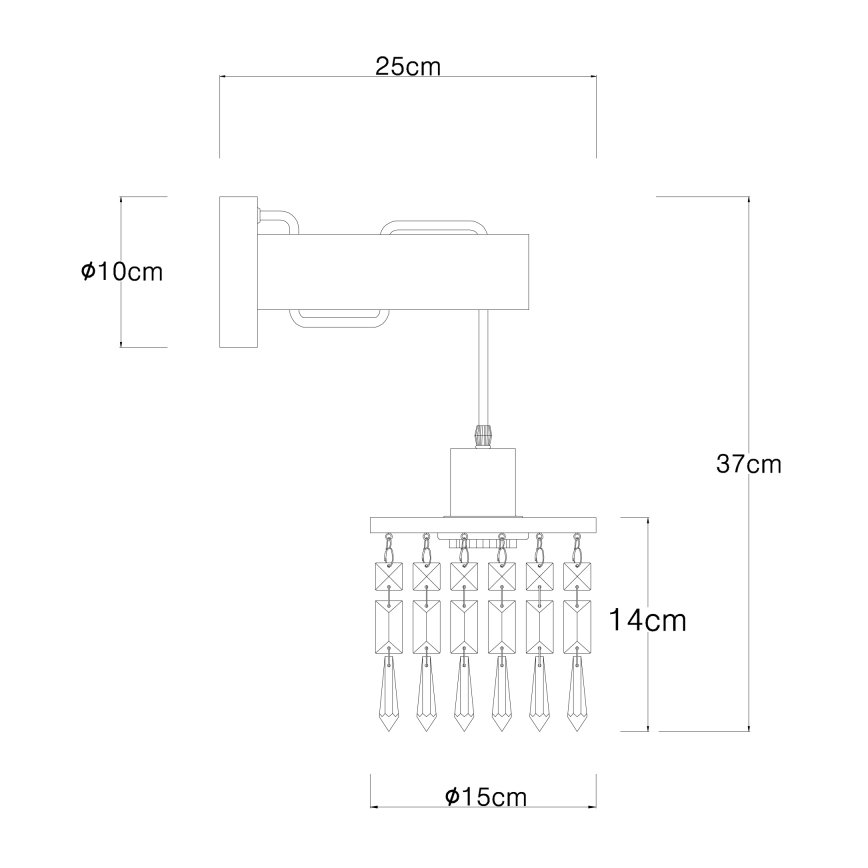 Globo 15533W - Iluminação de parede COMMA 1xE27/40W/230V