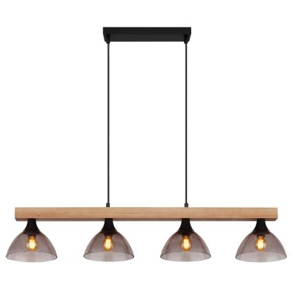 Globo - Candelabro suspenso 4xE14/15W/230V pinho