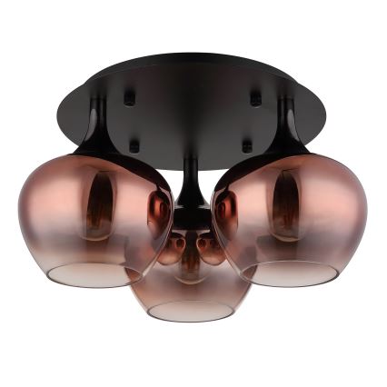 Globo - Candeeiro integrado 3xE27/40W/230V diâmetro 45 cm cobre