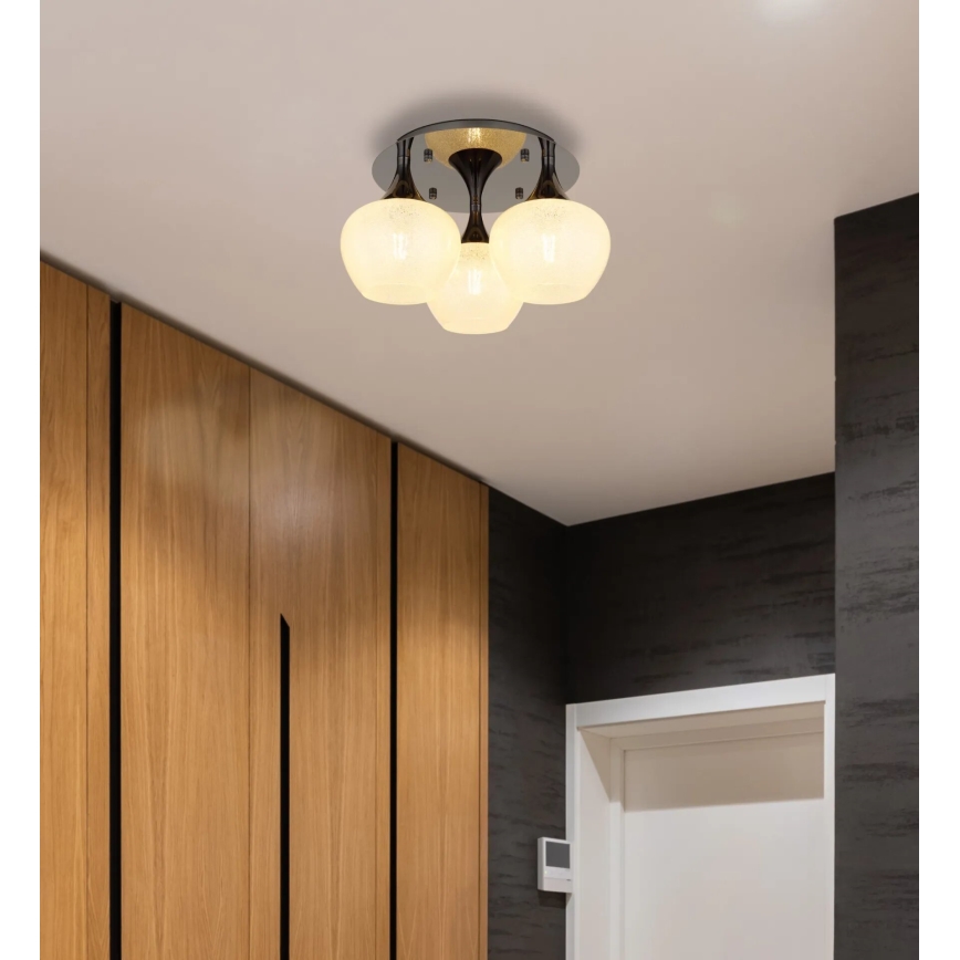 Globo - Candeeiro integrado 3xE27/40W/230V antracite