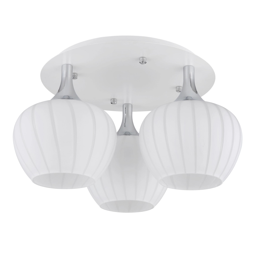 Globo - Candeeiro integrado 3xE27/40W/230V branco