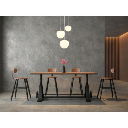 Globo - Candeeiro suspenso 3xE27/40W/230V branco