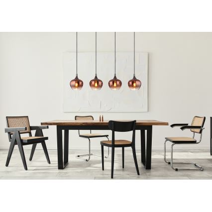 Globo - Candeeiro suspenso 4xE27/40W/230V cobre