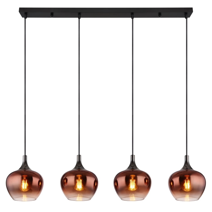 Globo - Candeeiro suspenso 4xE27/40W/230V cobre