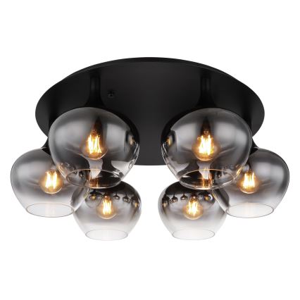 Globo - Lustre de sobrepor 6xE27/40W/230V Ø 65 cm preto