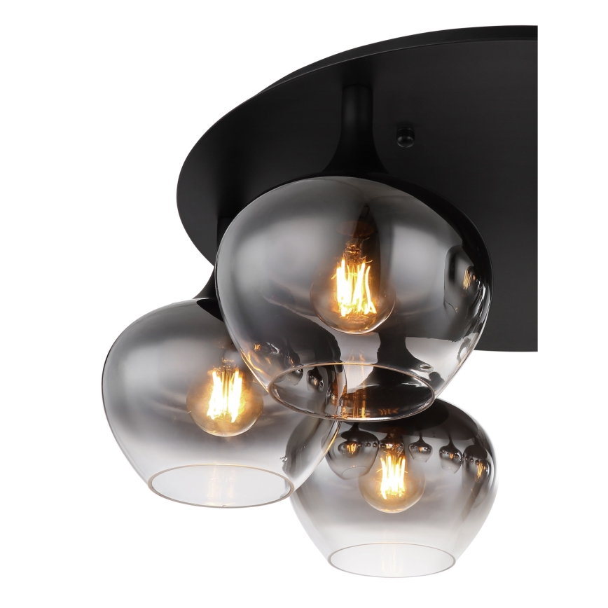 Globo - Lustre de sobrepor 6xE27/40W/230V Ø 65 cm preto