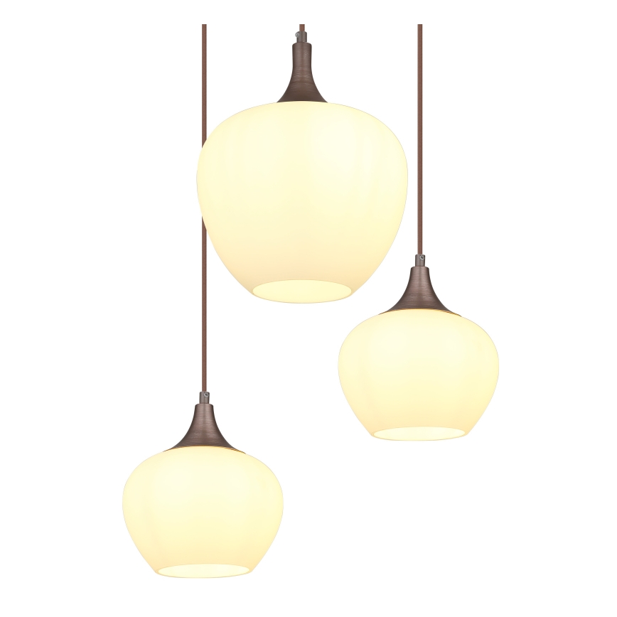 Globo - Candeeiro suspenso 6xE27/40W/230V branco