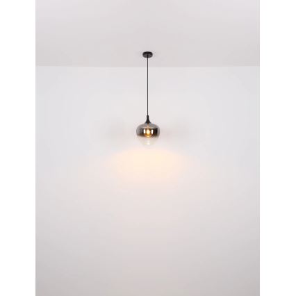 Globo - Candeeiro suspenso 1xE27/40W/230V diâmetro 24 cm preto