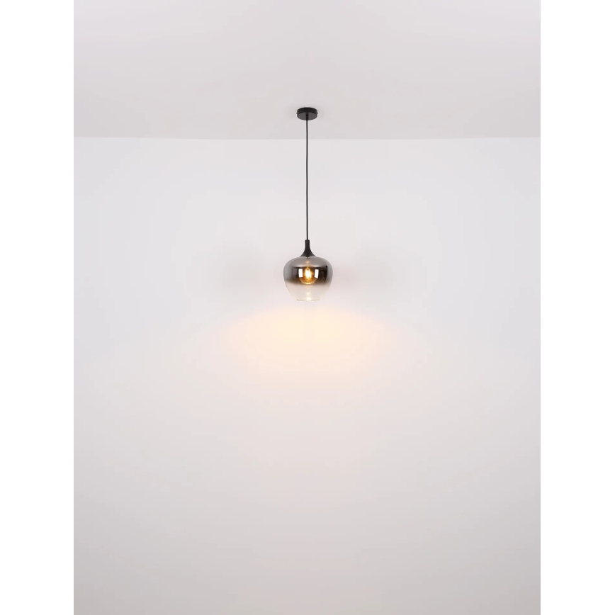 Globo - Candeeiro suspenso 1xE27/40W/230V diâmetro 24 cm preto