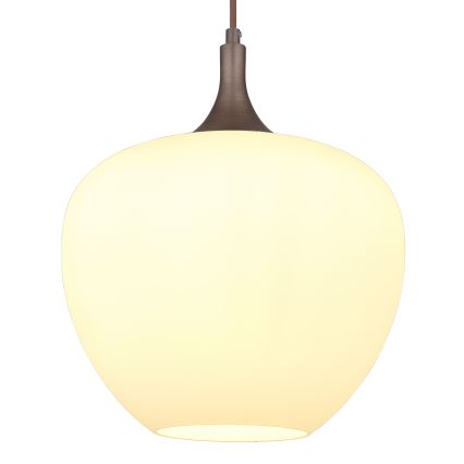 Globo - Candeeiro suspenso 1xE27/60W/230V diâmetro 29 cm branco/castanho