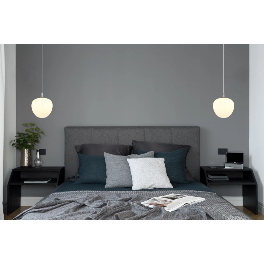 Globo - Candeeiro suspenso 1xE27/60W/230V diâmetro 29 cm branco