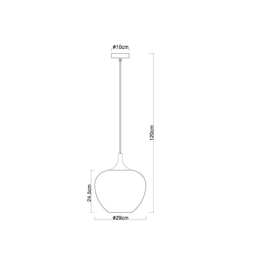 Globo - Candeeiro suspenso 1xE27/60W/230V diâmetro 29 cm branco