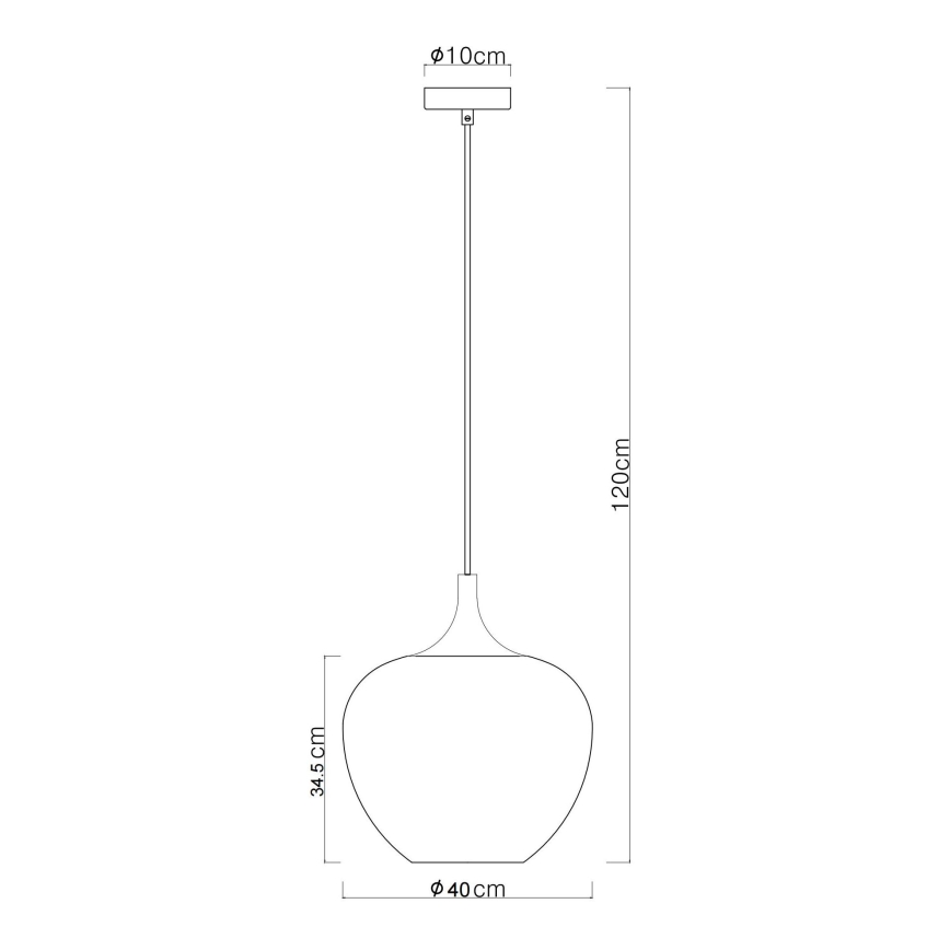 Globo - Candeeiro suspenso 1xE27/60W/230V diâmetro 40 cm cobre