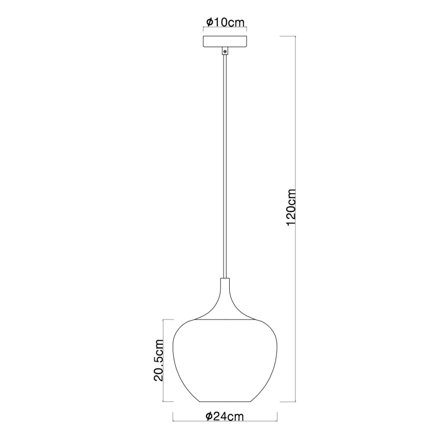 Globo - Candeeiro suspenso 1xE27/60W/230V diâmetro 24 cm cobre