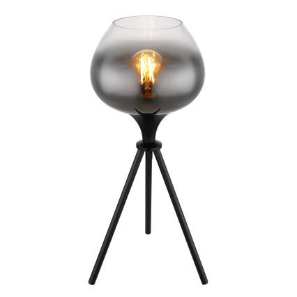 Globo - Candeeiro de mesa 1xE27/40W/230V preto