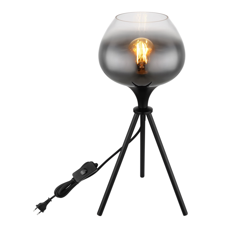 Globo - Candeeiro de mesa 1xE27/40W/230V preto