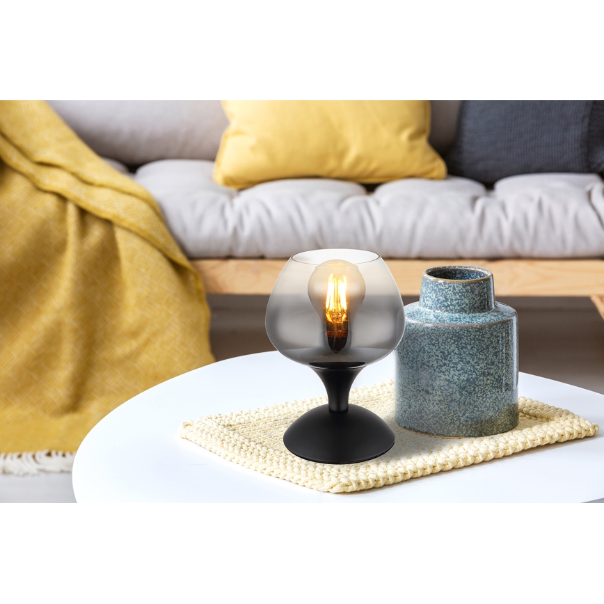 Globo - Candeeiro de mesa 1xE27/40W/230V preto