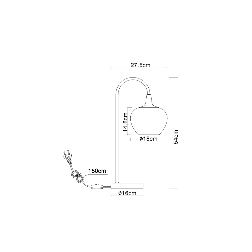 Globo - Candeeiro de mesa 1xE27/40W/230V branco