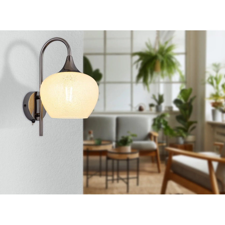 Globo - Candeeiro de parede 1xE27/40W/230V branco/antracite