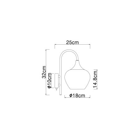 Globo - Candeeiro de parede 1xE27/40W/230V branco
