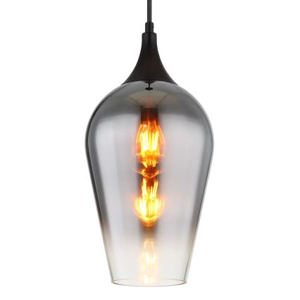 Globo - Candeeiro suspenso 1xE27/60W/230V diâmetro 18 cm preto