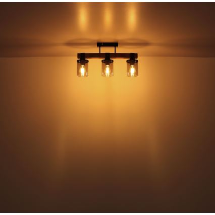 Globo - Candelabro integrado 3xE27/60W/230V carvalho