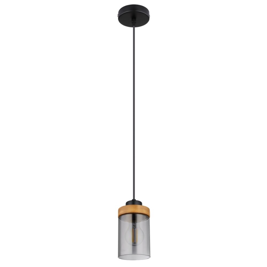 Globo - Candelabro suspenso 1xE27/40W/230V metal/madeira