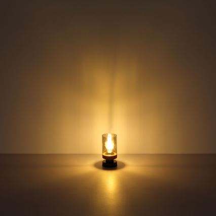 Globo - Candeeiro de mesa 1xE27/40W/230V metal/madeira