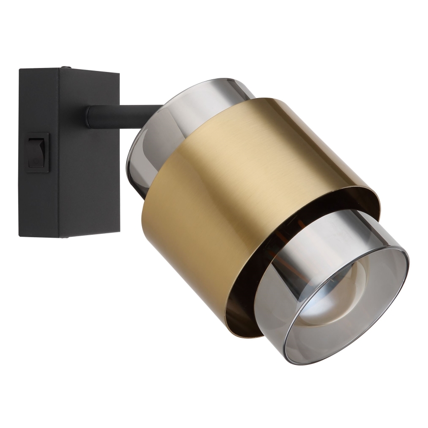 Globo - Foco de parede 1xE27/40W/230V preto/latão