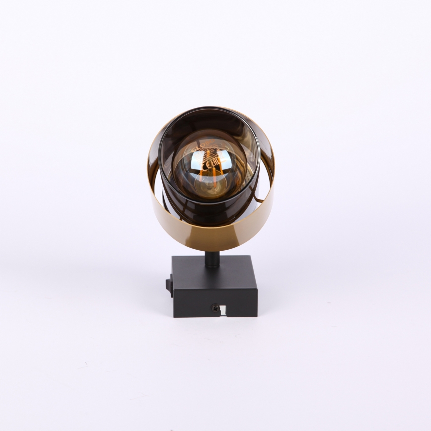 Globo - Foco de parede 1xE27/40W/230V preto/latão
