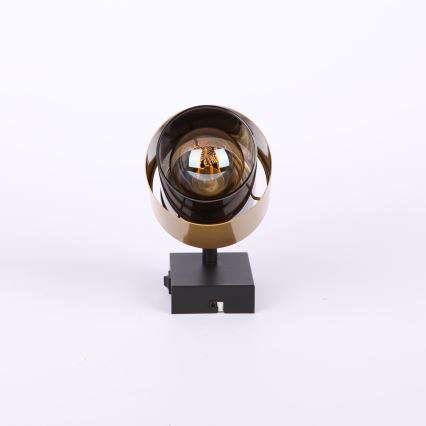 Globo - Foco de parede 1xE27/40W/230V preto/latão