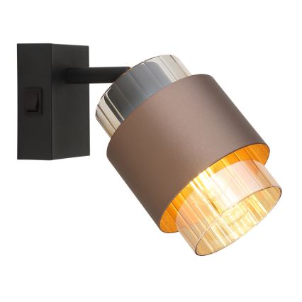 Globo - Aplique de parede direcionável 1xE27/40W/230V preto/bronze