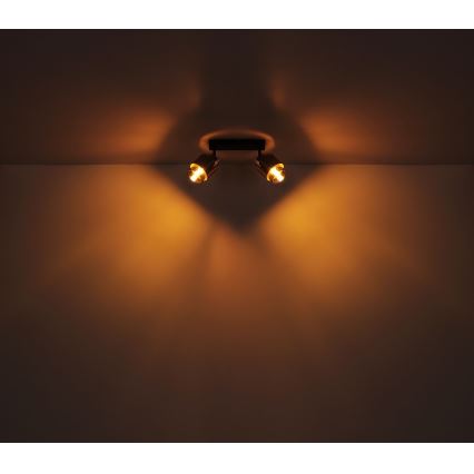 Globo - Foco 2xE27/40W/230V preto/latão