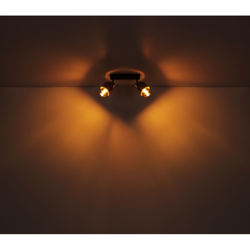 Globo - Foco 2xE27/40W/230V preto/latão