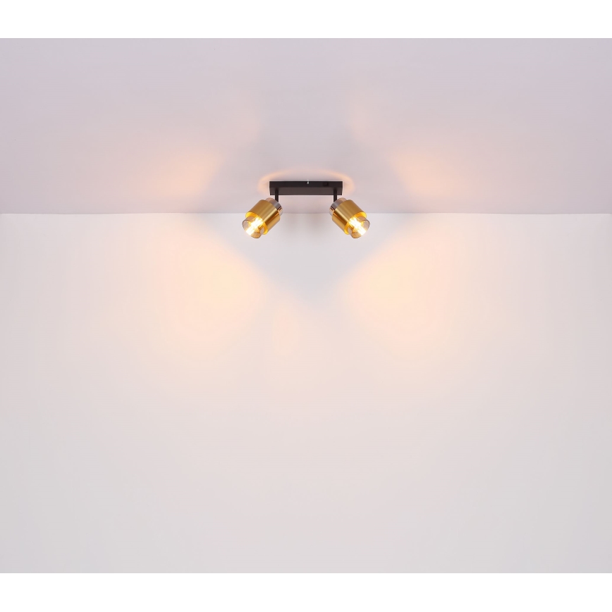 Globo - Foco 2xE27/40W/230V preto/latão