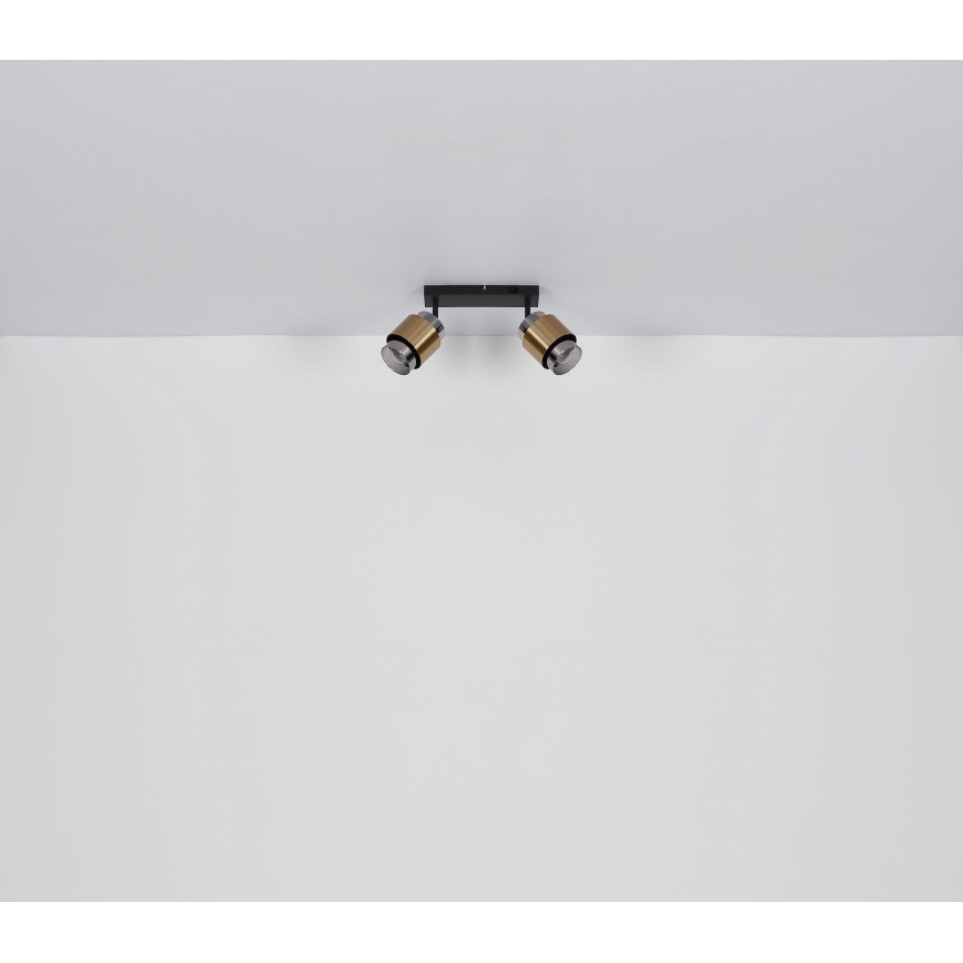 Globo - Foco 2xE27/40W/230V preto/latão