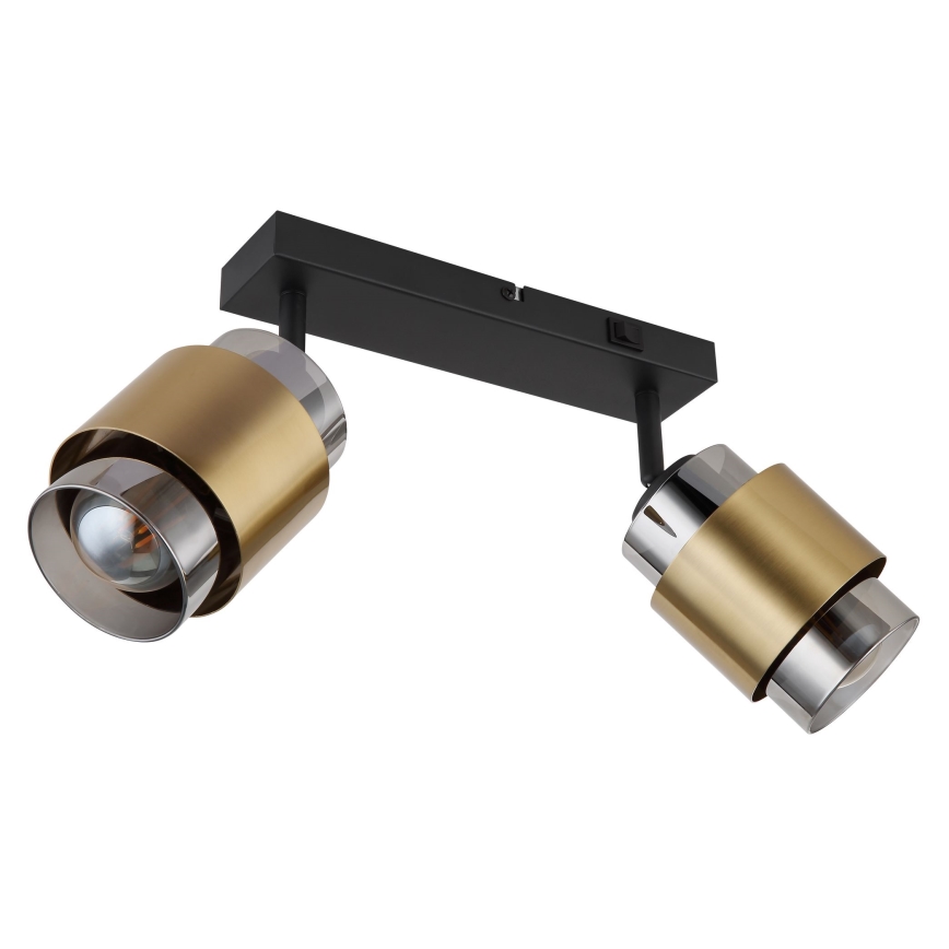 Globo - Foco 2xE27/40W/230V preto/latão