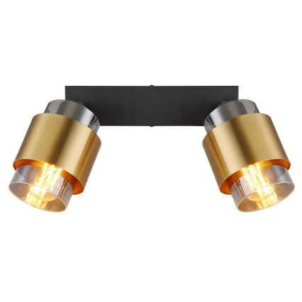 Globo - Foco 2xE27/40W/230V preto/latão