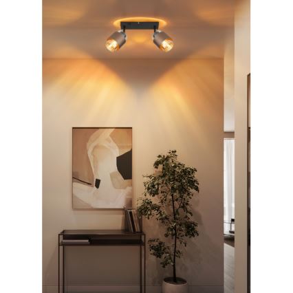 Globo - Candeeiro com 2 focos 2xE27/40W/230V preto/bronze