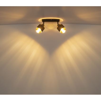 Globo - Candeeiro com 2 focos 2xE27/40W/230V preto/bronze