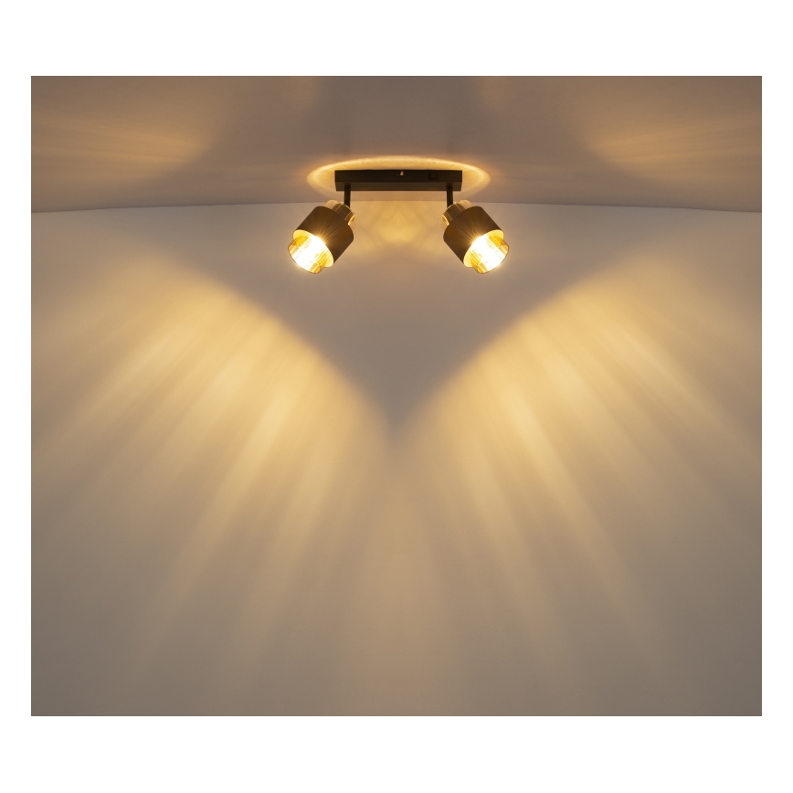 Globo - Candeeiro com 2 focos 2xE27/40W/230V preto/bronze