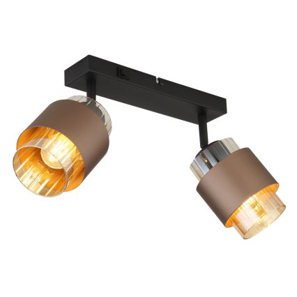 Globo - Candeeiro com 2 focos 2xE27/40W/230V preto/bronze