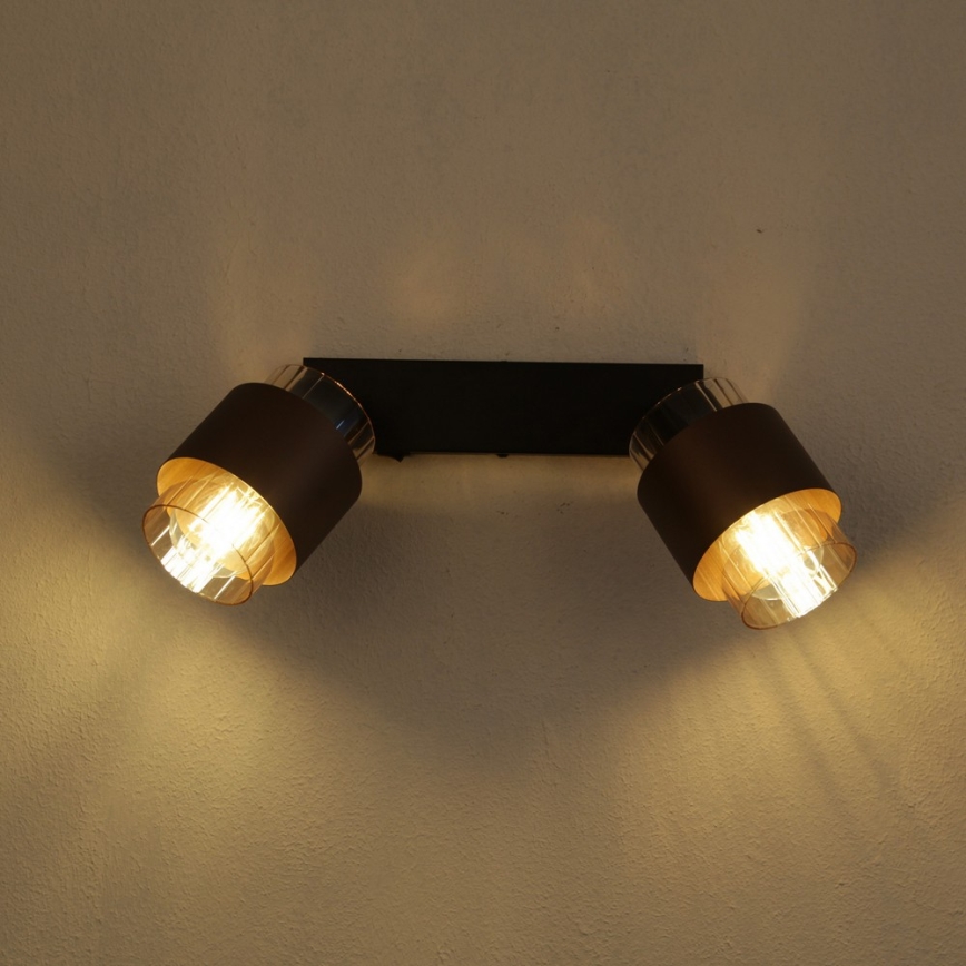 Globo - Candeeiro com 2 focos 2xE27/40W/230V preto/bronze